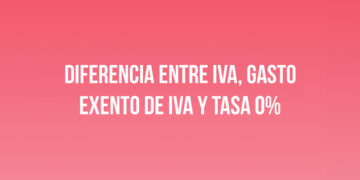 Diferencia entre IVA, gasto exento de IVA y tasa 0%